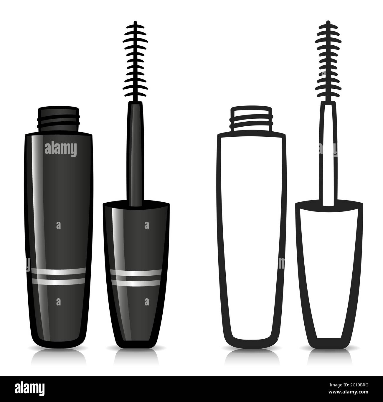 Vector illustration of mascara design and icon Stock Vector