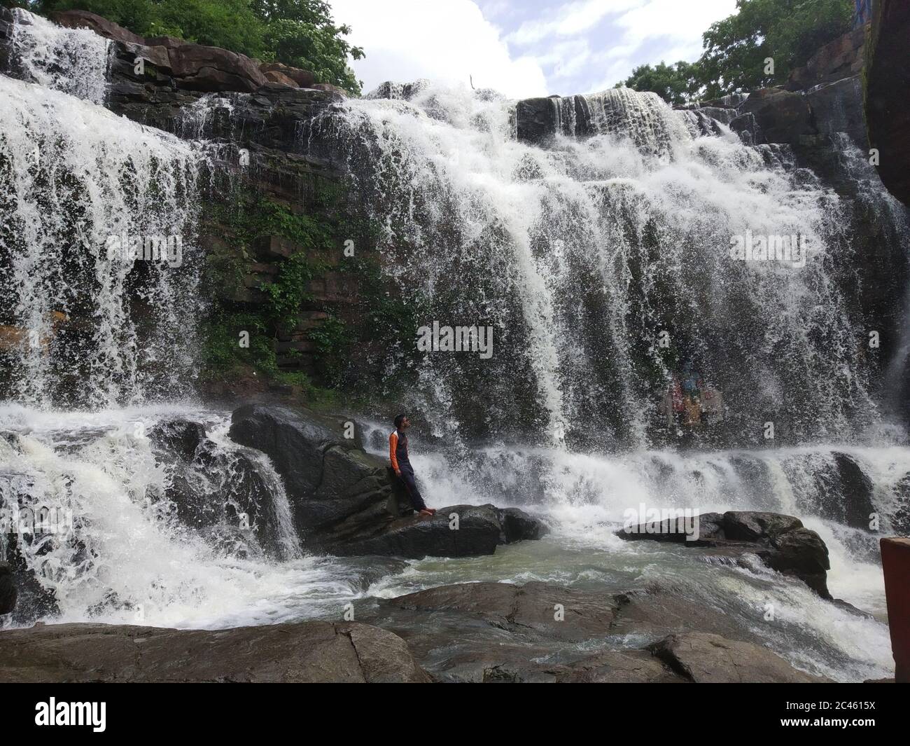 Ghatarani Waterfalls, Raipur District Stock Photo