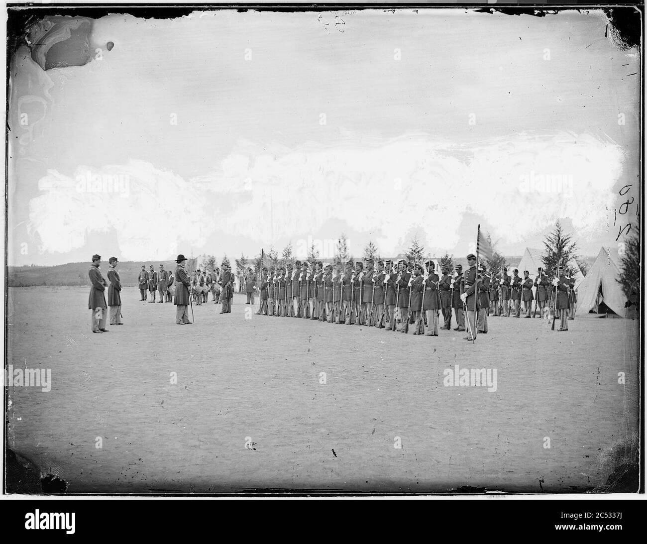 Infantry company at ‘Parade Rest‘ (4166847800). Stock Photo