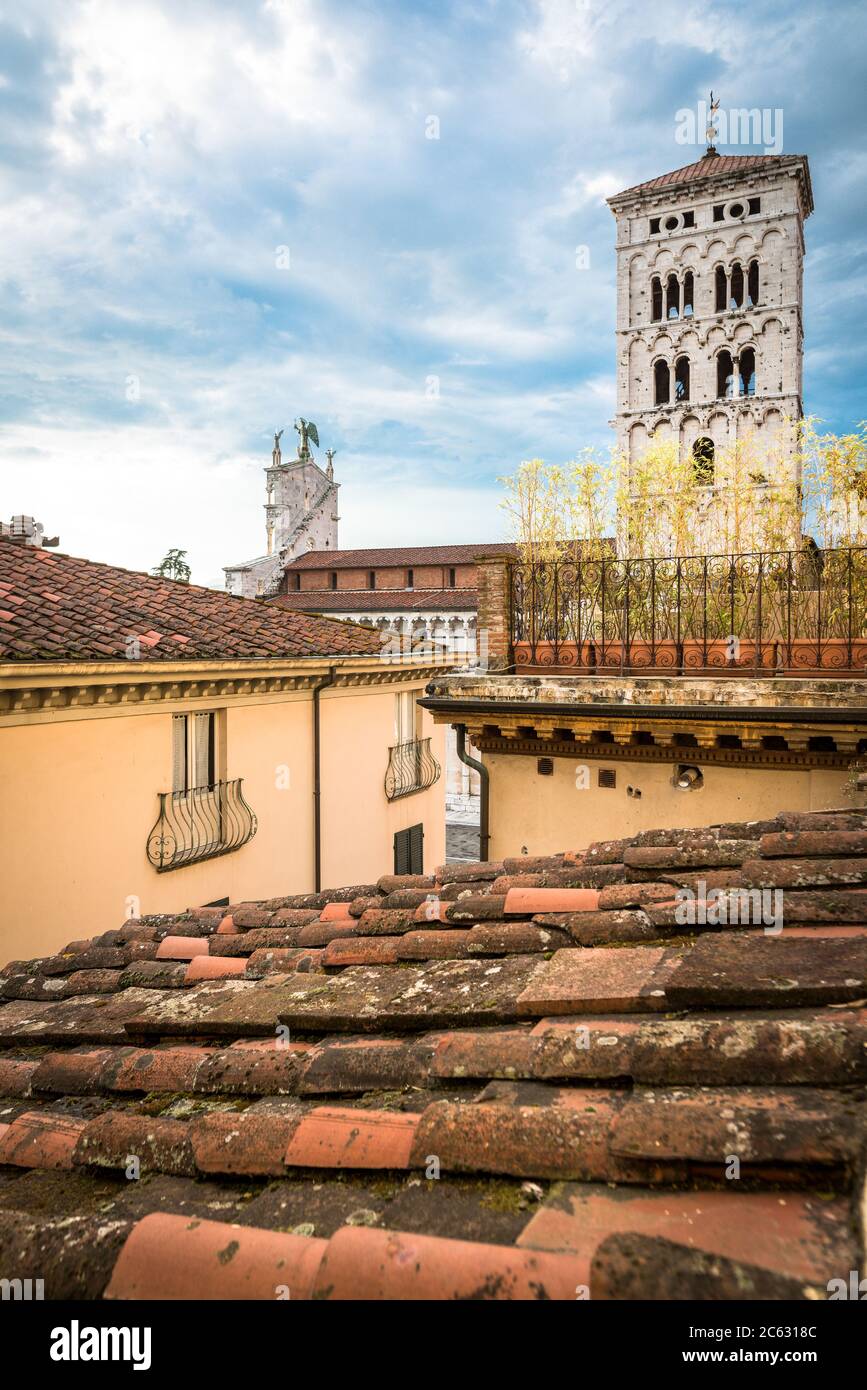 Chiesa di S. Michele, Lucca, Toskana, Italien Stock Photo