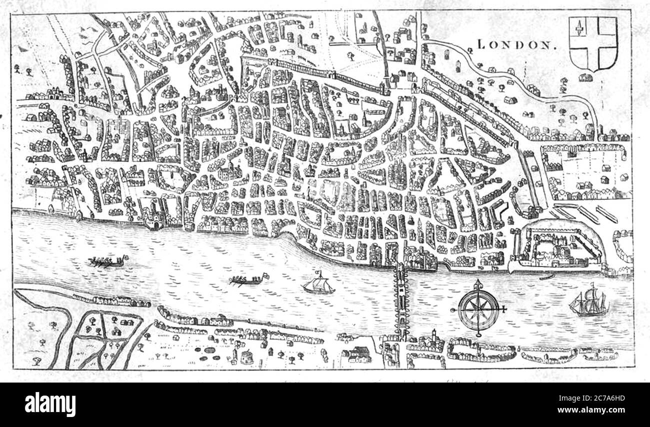 LONDON about 1600 Stock Photo