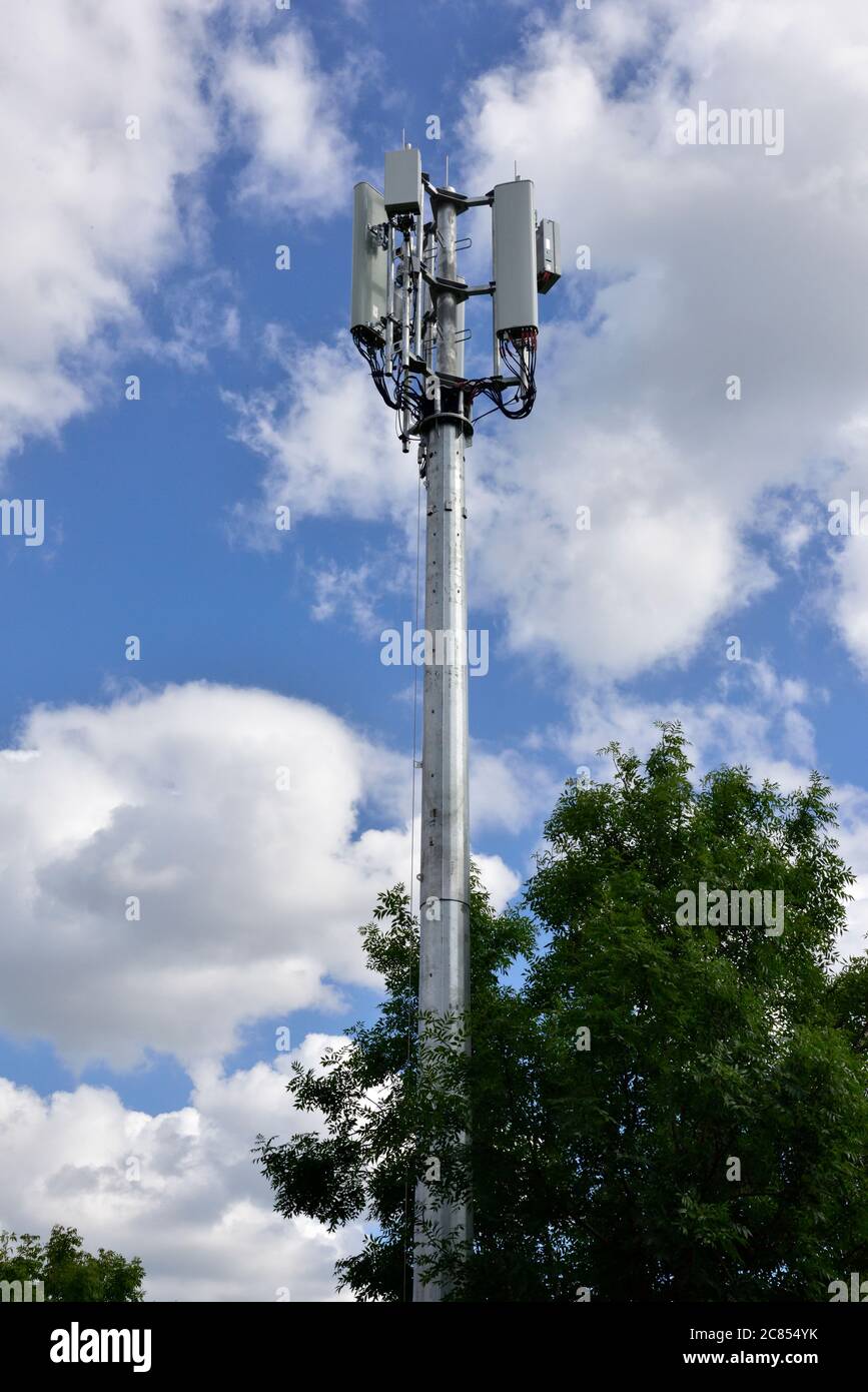 Mobile phone mast, cell phone mast Stock Photo