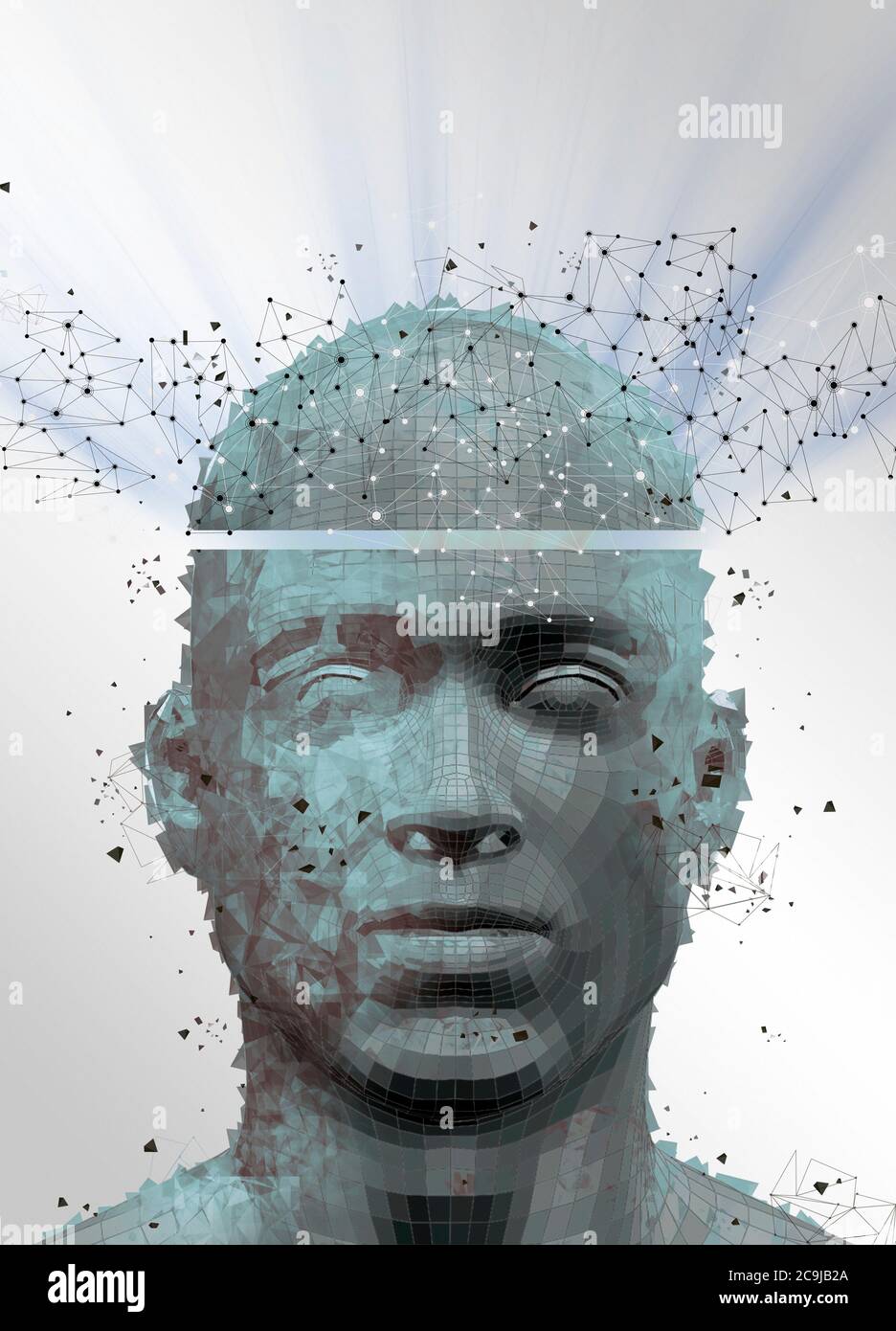 Human head, illustration. Stock Photo