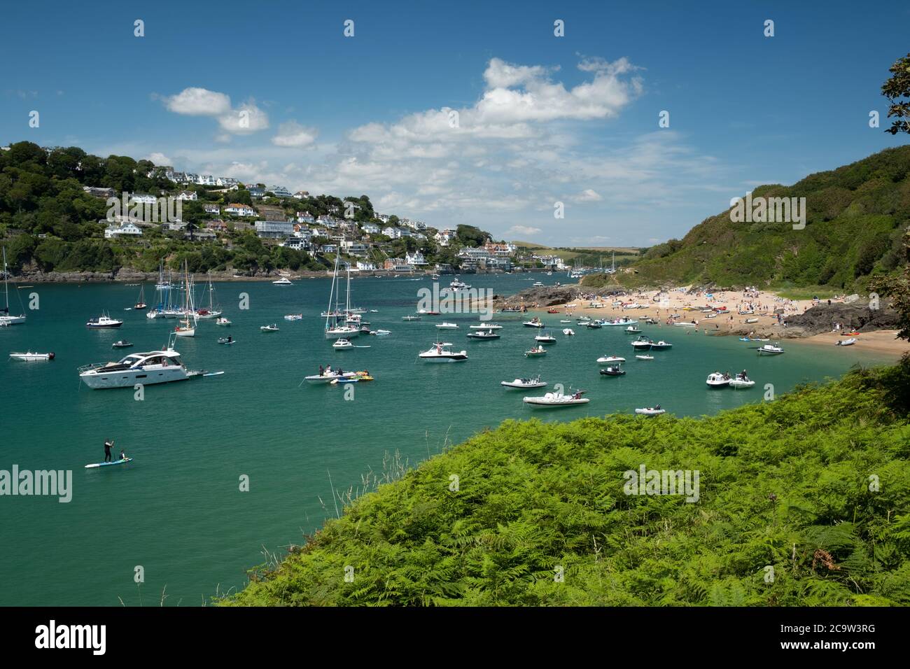 Sunny Cove and Salcombe, South Devon, UK Stock Photo