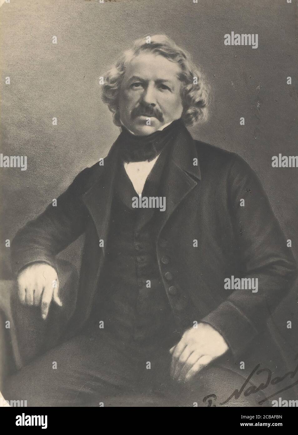 Louis-Jacques-Mand&#xe9; Daguerre, ca. 1844. Stock Photo