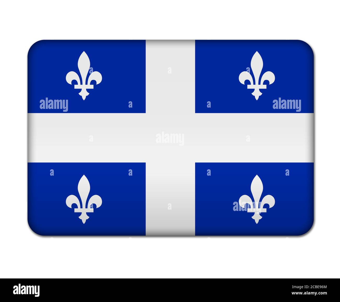 Quebec flag icon Stock Photo