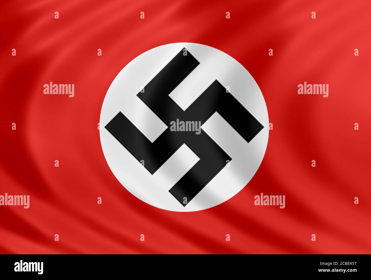 Nazi flag banner sign Stock Photo