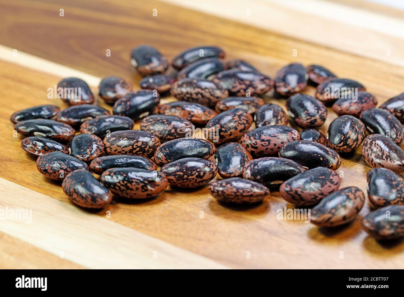 Seeds of the fire beans Stock Photo