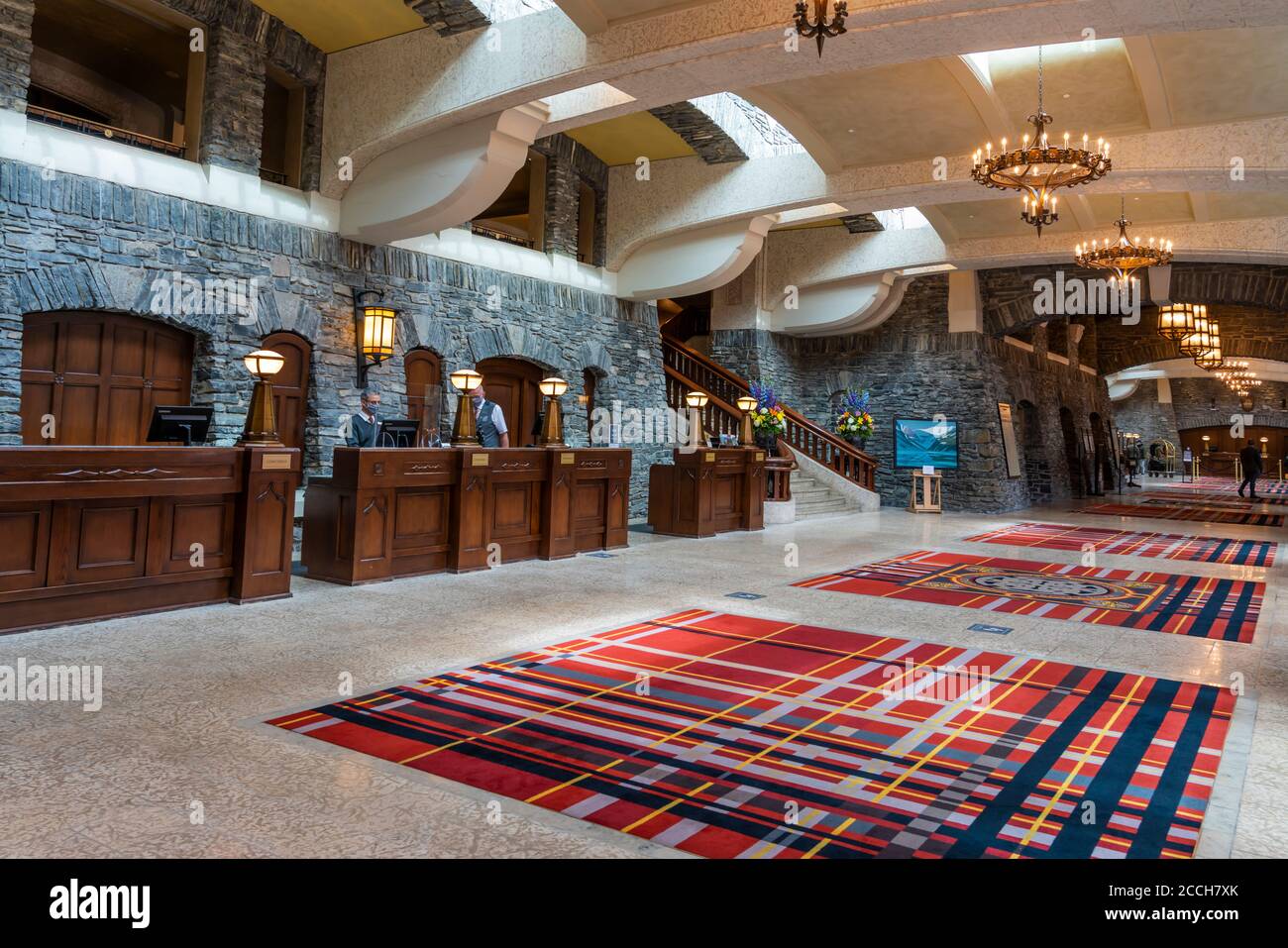 Interior of the Fairmont Banff Springs Hotel, Banff, Alberta, Canada. Stock Photo