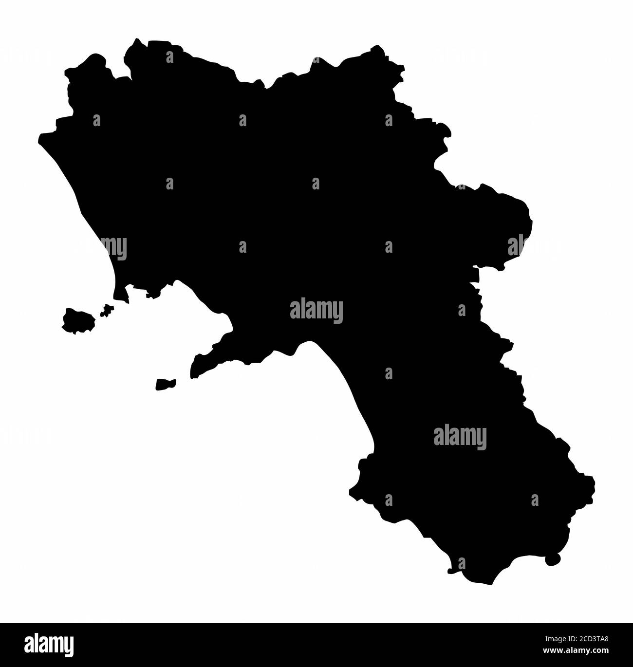 Campania region map Stock Vector