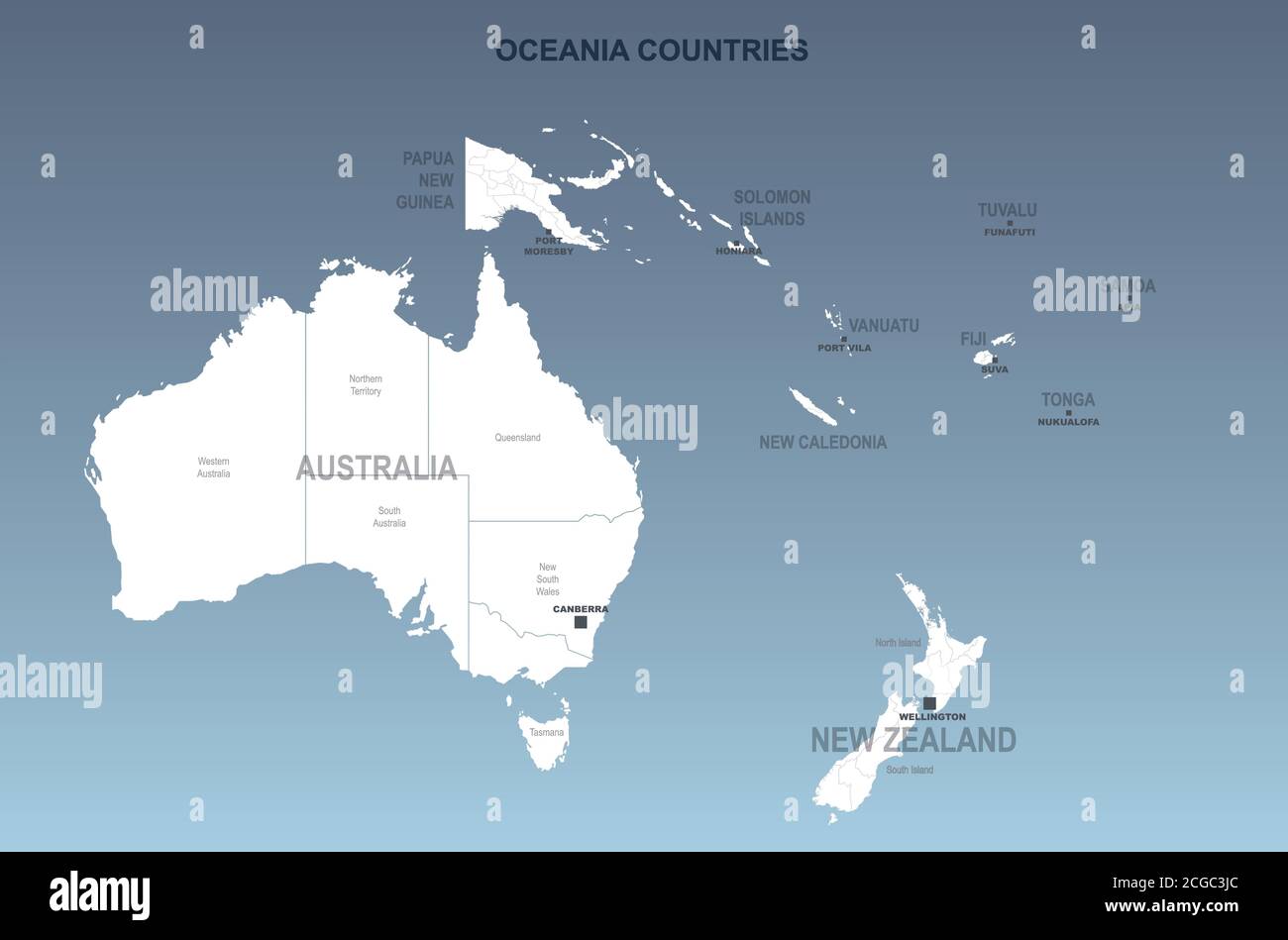 Australia And New Zealand Map High Resolution Stock Photography And Images - Alamy