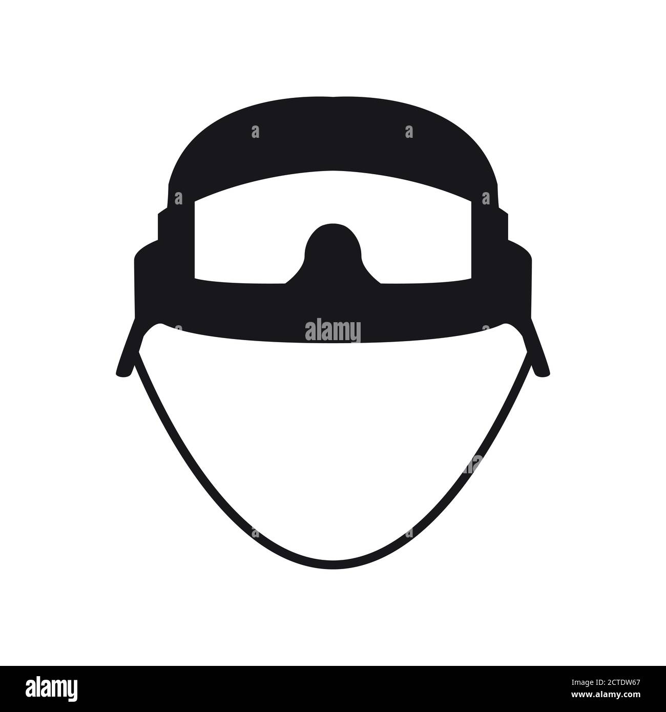 Police hat, swat equipment, simple flat vector illustration design Stock Vector