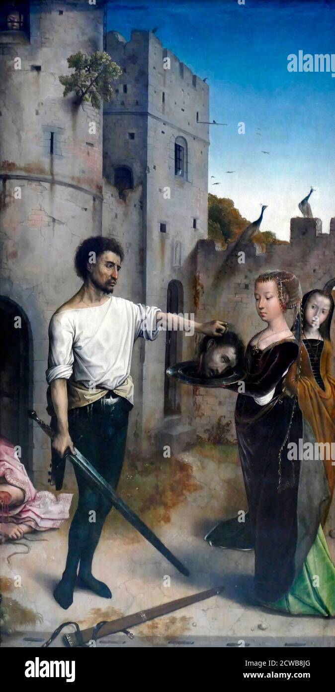 The beheading of Saint John the Baptist, by Juan de Flanders, circa 1496 - 1499 Stock Photo