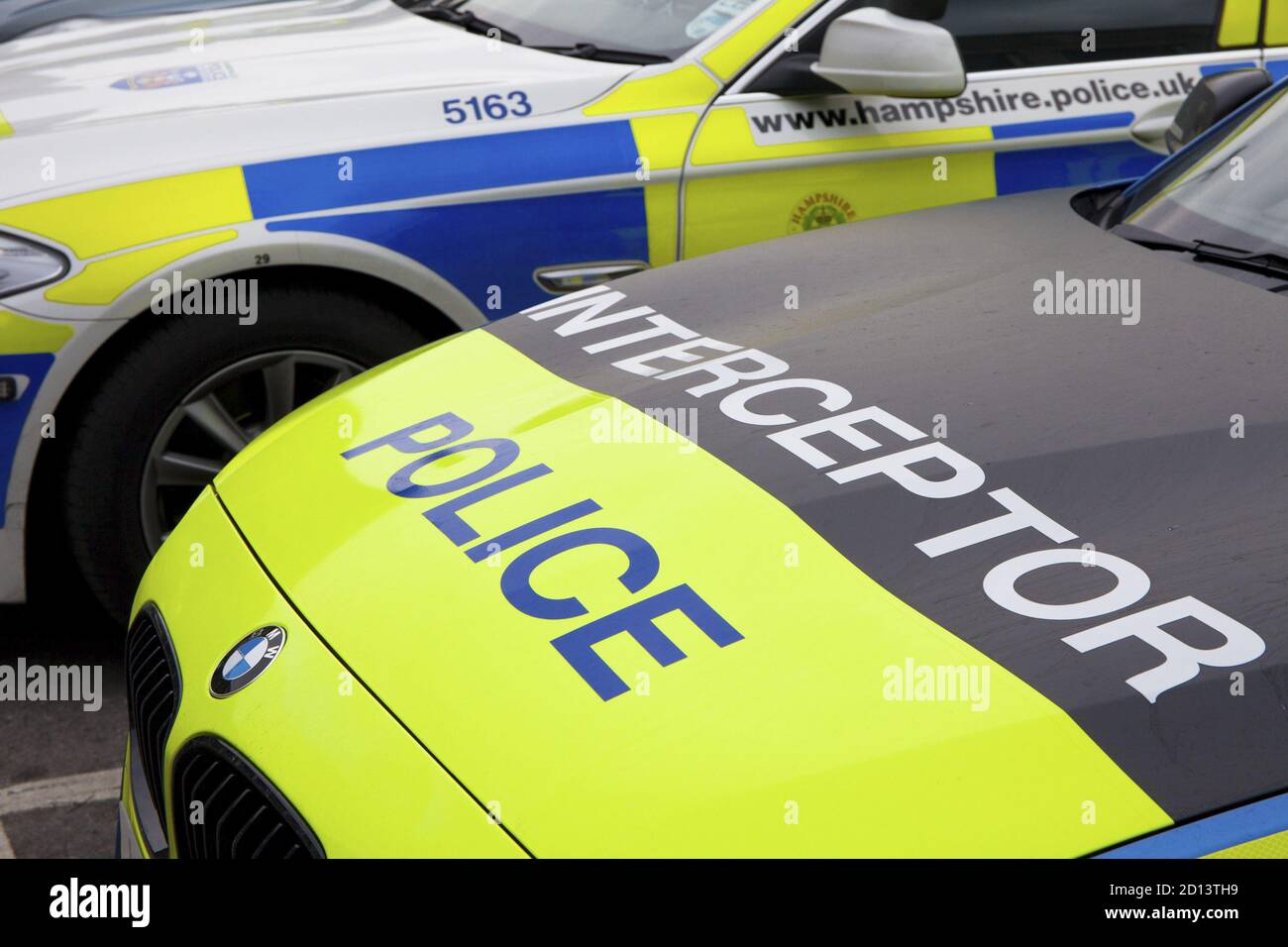 Police cars, Hampshire, UK, 20th Jan 2015 Stock Photo