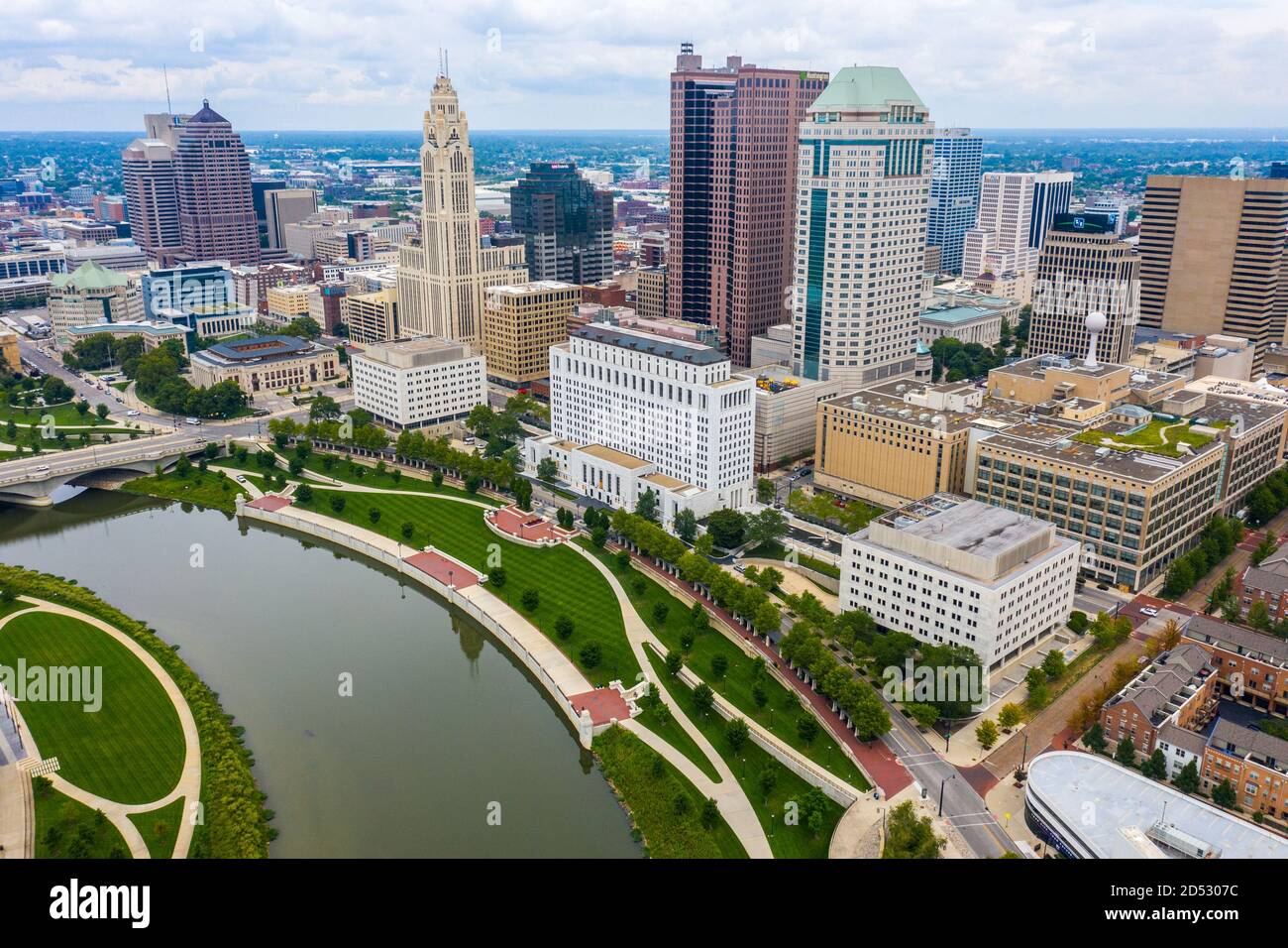 Downtown skyline, Columbus Ohio Stock Photo