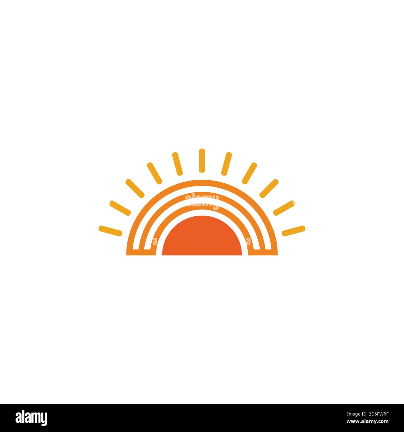 sun rays stripes lines art logo vector Stock Vector