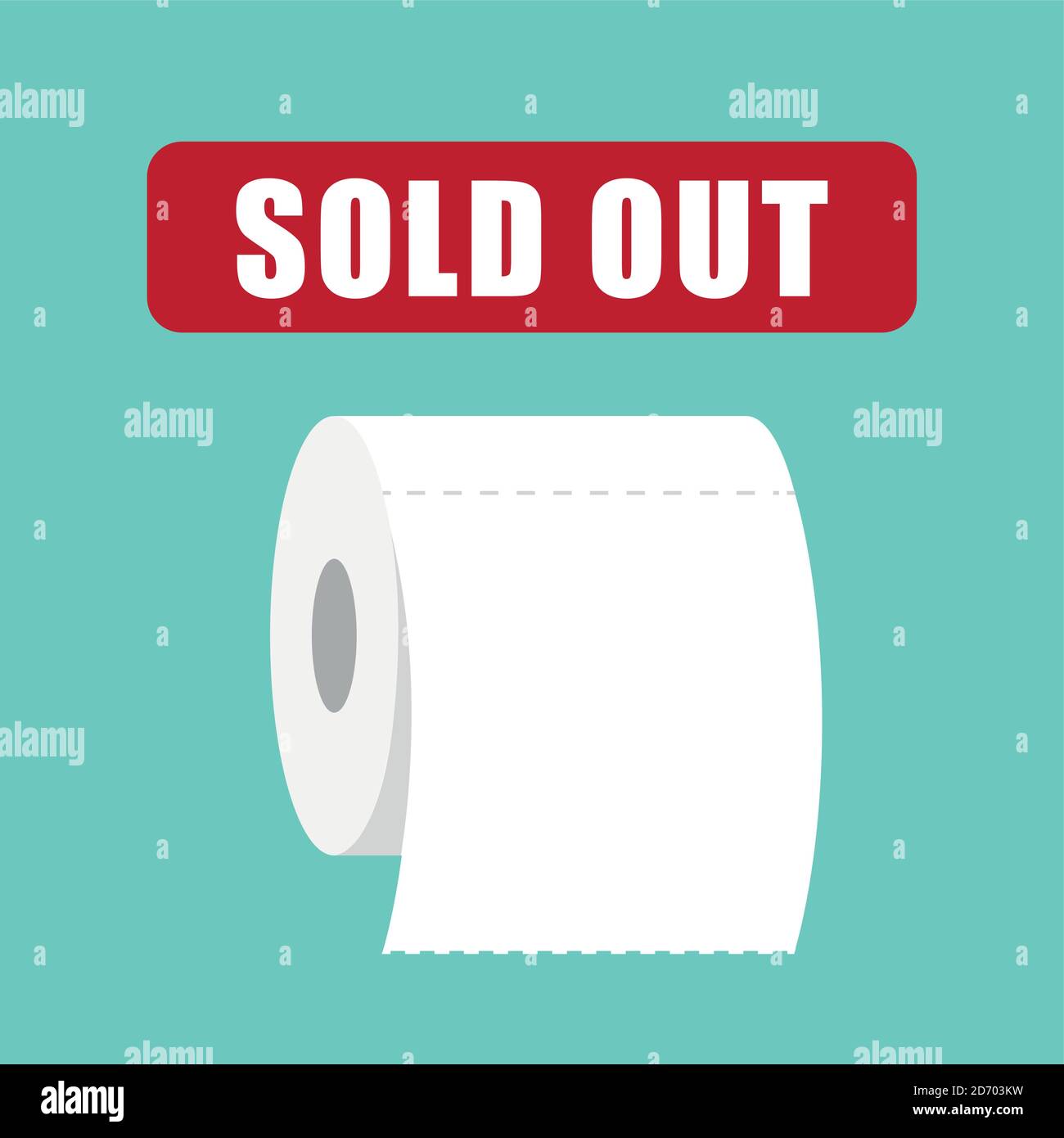 toilet paper sold out info graphic vector illustration EPS10 Stock Vector