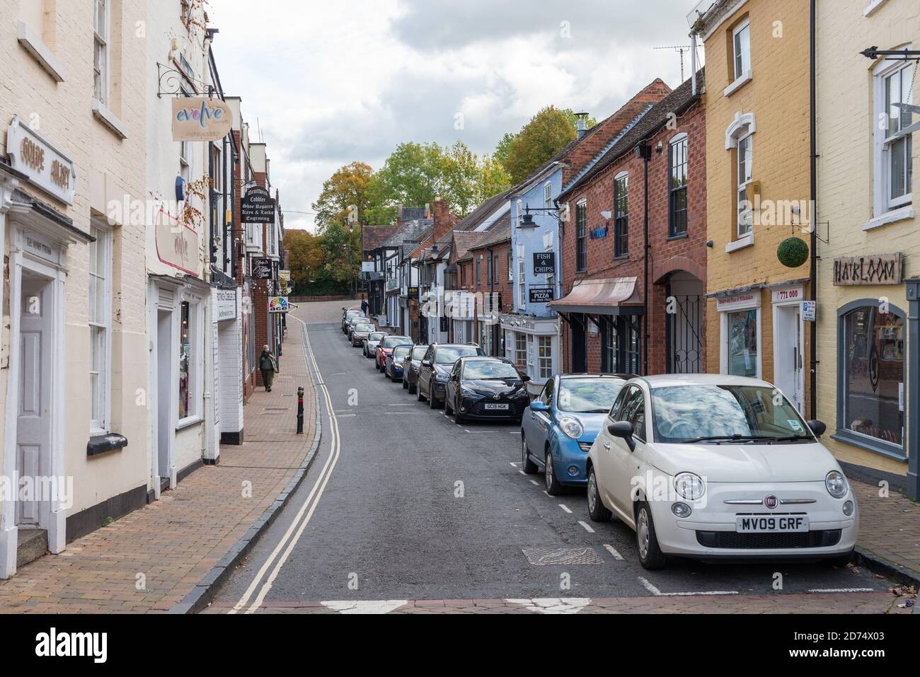 The High Street in Droitwich Spa town centre, Worcestershire, UK Stock Photo