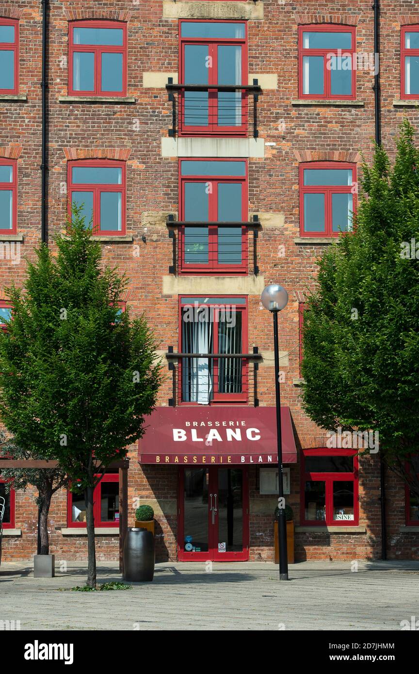 Brasserie Blanc restaurant in the city of Leeds, Yorkshire, England. Stock Photo