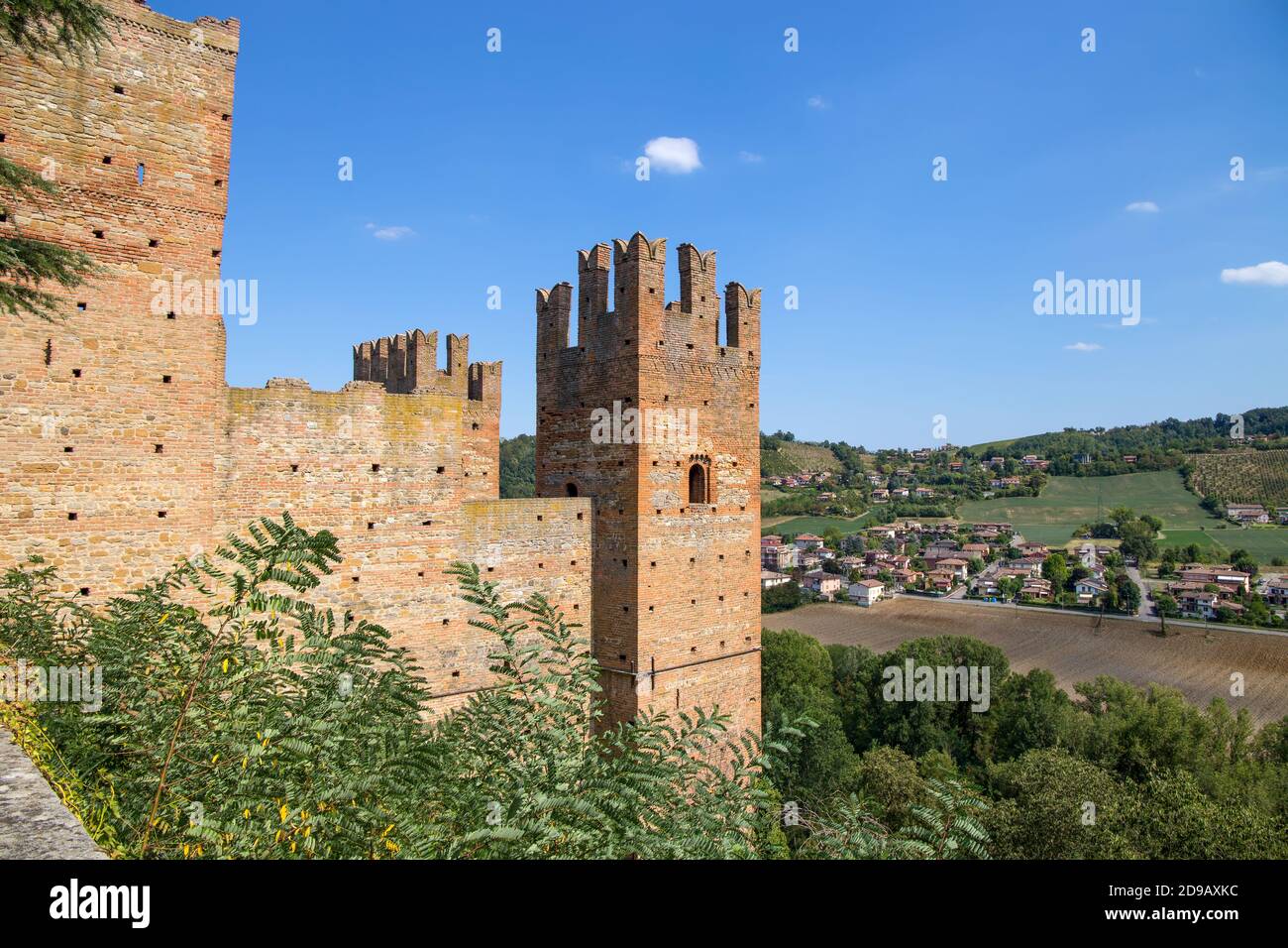 The castle of the medieval town of Castell'Arquato, Piacenza province, Emilia Romagna, Italy. Stock Photo