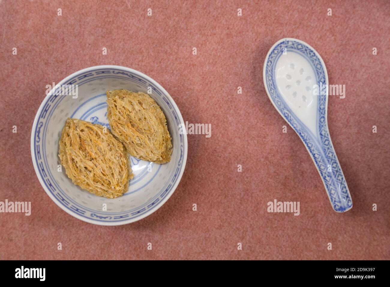 High quality swiflet bird nest to prepare soup for nourishment Stock Photo