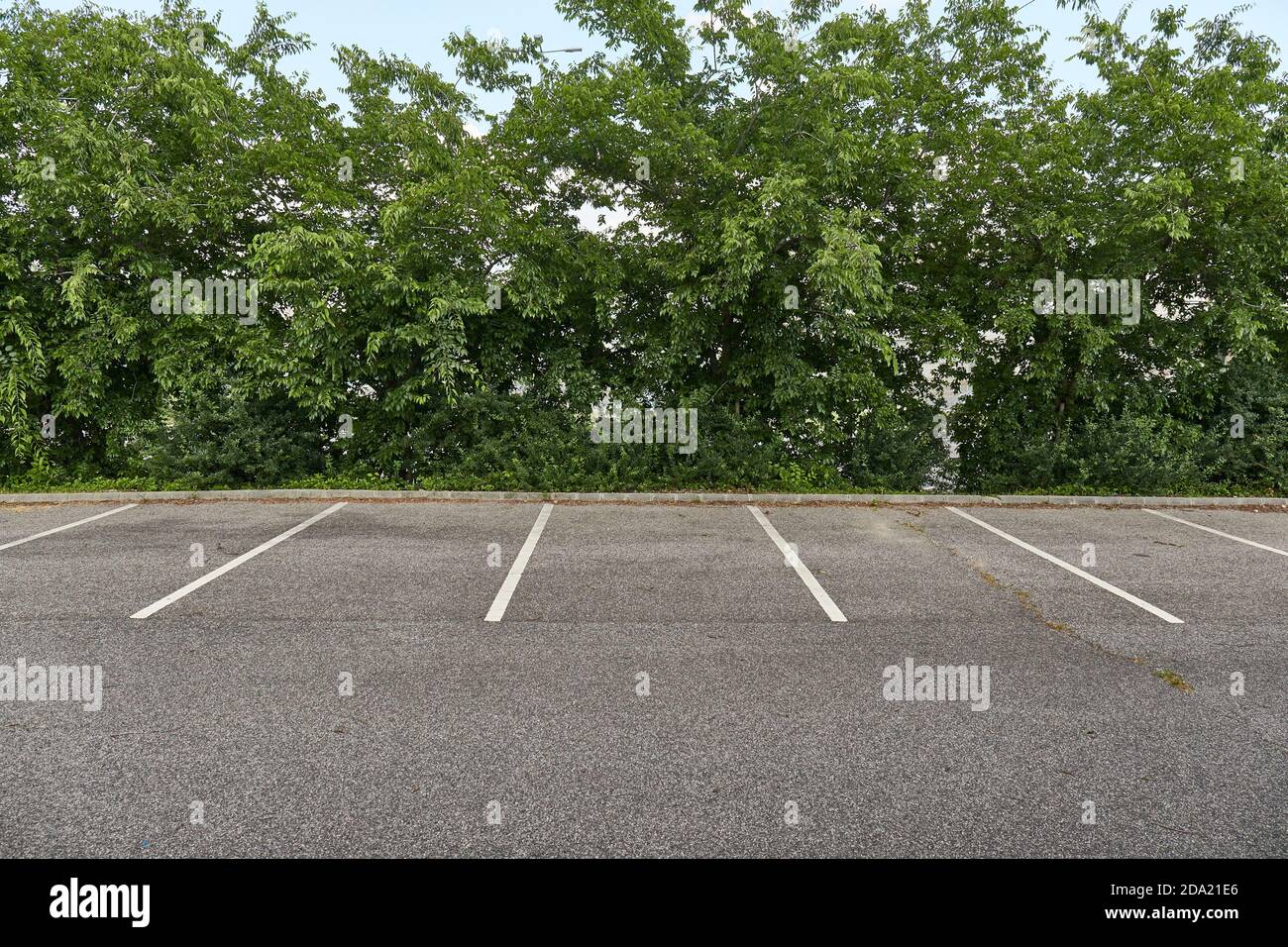 Carpark with empty spots Stock Photo