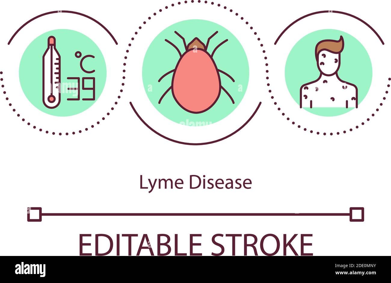 Lyme disease concept icon Stock Vector