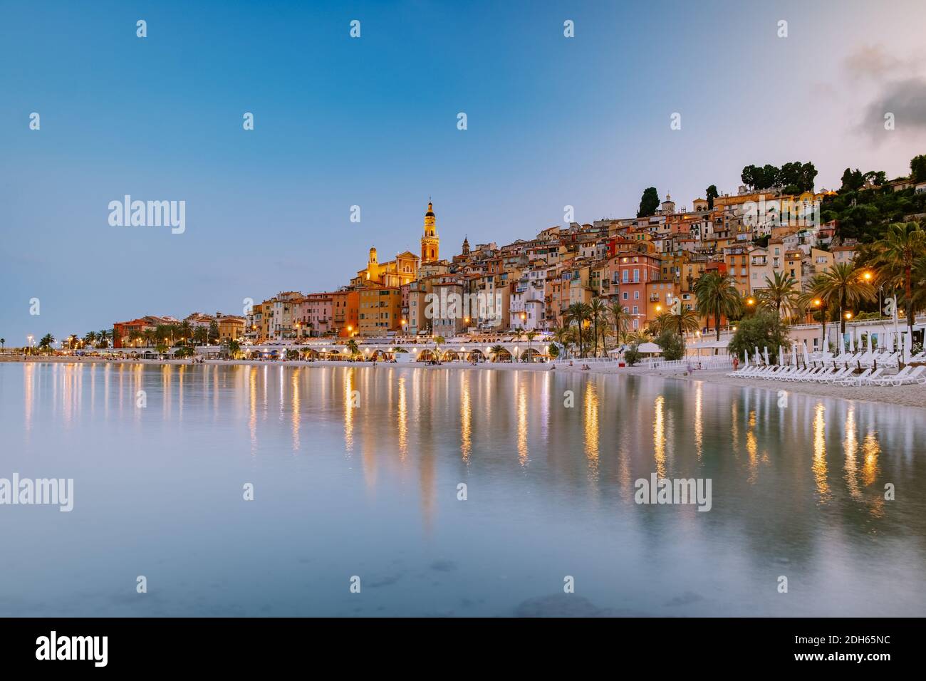 Menton France,Cote d Azur France, View on old part of Menton, Provence-Alpes-Cote d'Azur, France Stock Photo