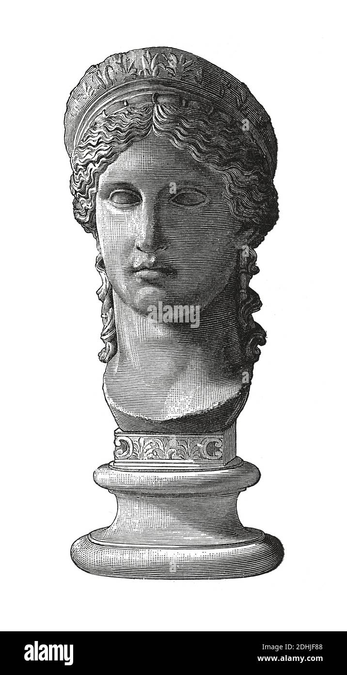 Original artwork of Juno, ancient Roman goddess, the protector and special counselor of the state. Published in A pictorial history of the world's gre Stock Photo