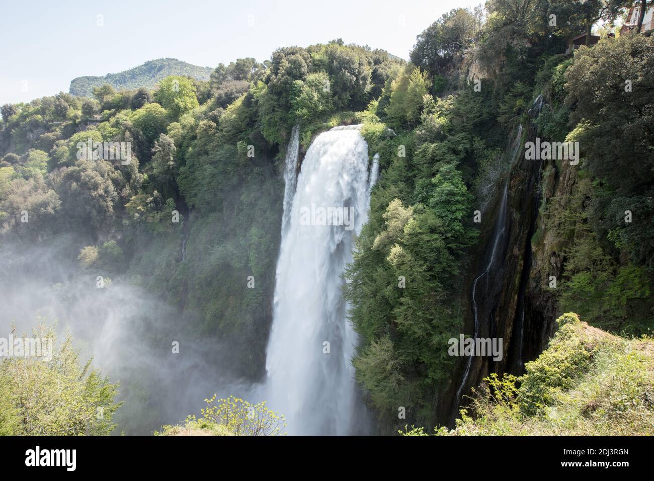 Marmore Falls, Umbria, Italy (Cascata delle Marmore) - tallest man-made waterfall in the world created by the ancient Romans, near Terni in Umbria Stock Photo