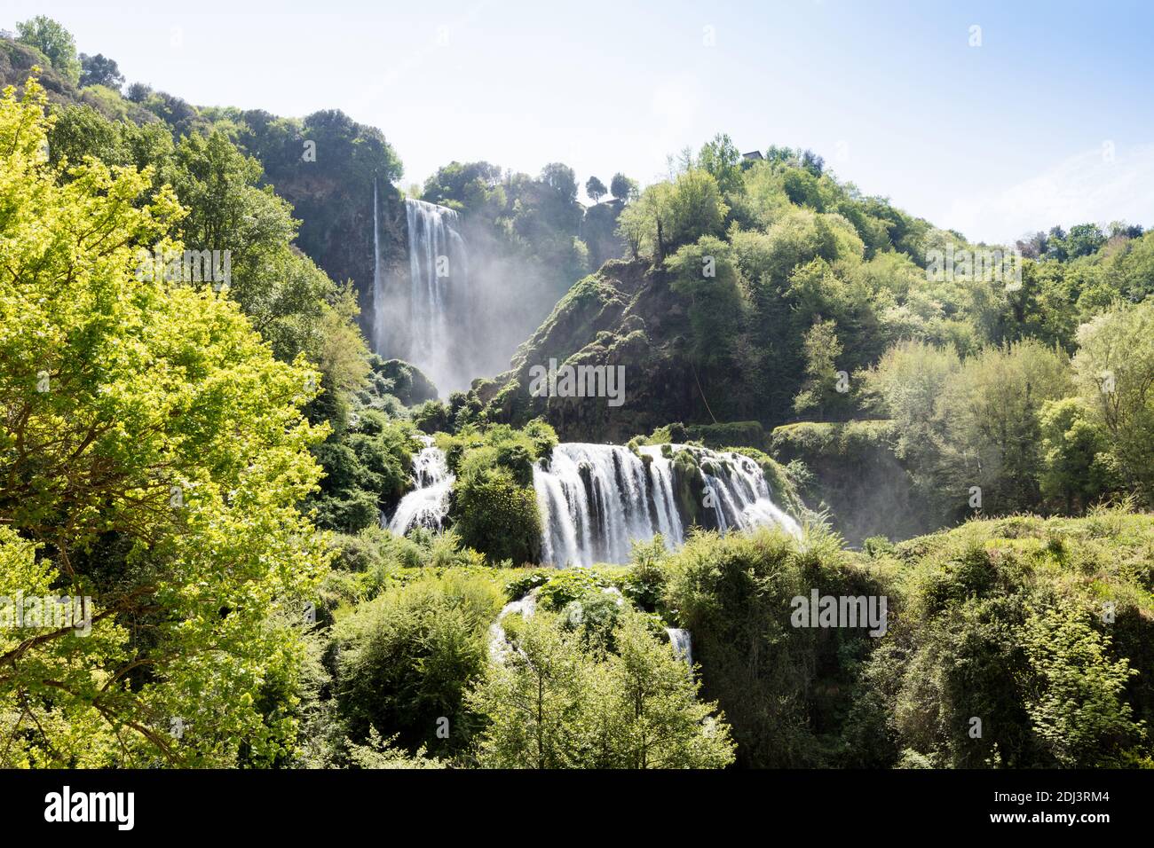 Marmore Falls, Umbria, Italy (Cascata delle Marmore) - a man-made waterfall created by the ancient Romans located near Terni, Umbria region, Italy Stock Photo