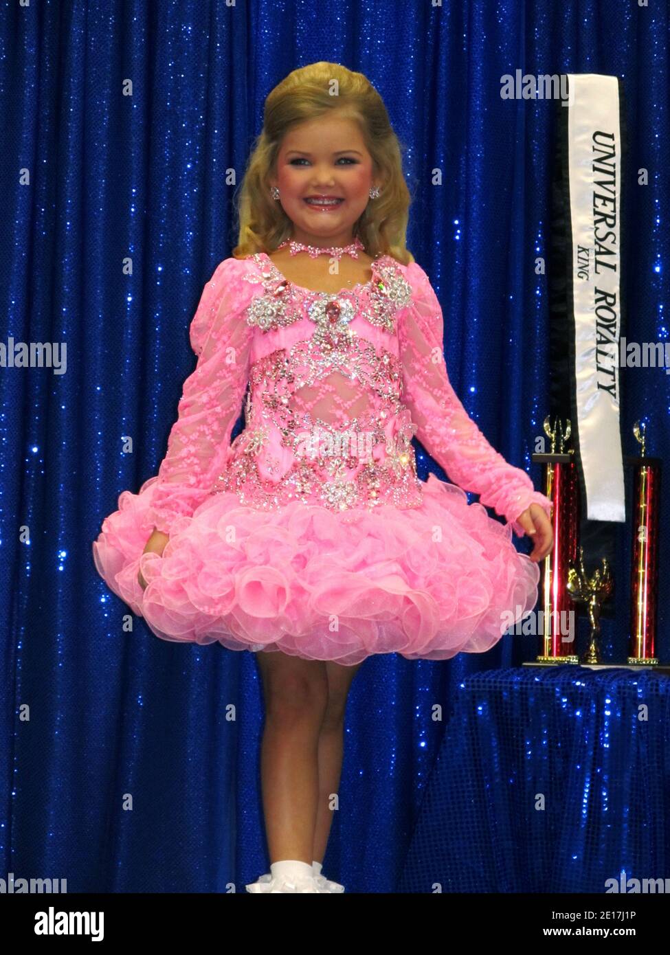 Pageant contestant Eden poses on stage during the Universal Royalty Pageant in Texas, filmed during the 4th season of TLC's 'Toddlers & Tiaras'. The new season premieres on June 15, 2011. Photo Courtesy by TLC /ABACAPRESS.COM Stock Photo