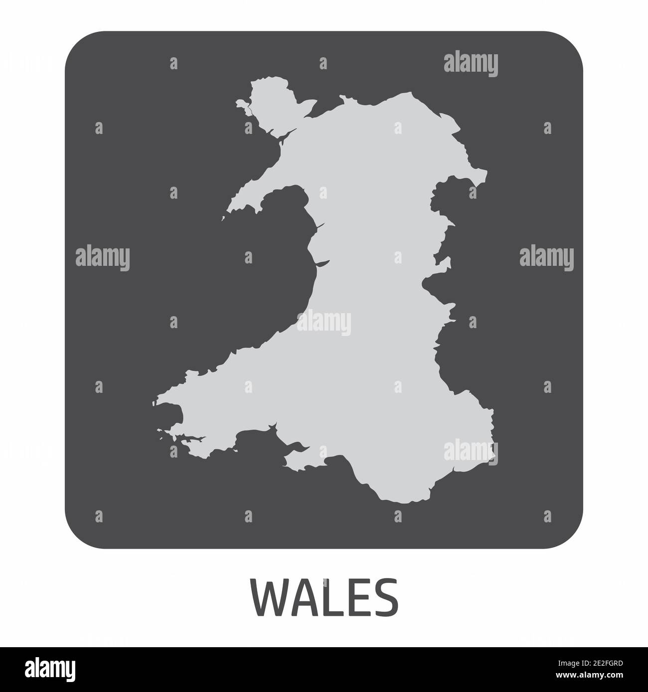 Wales map icon Stock Vector