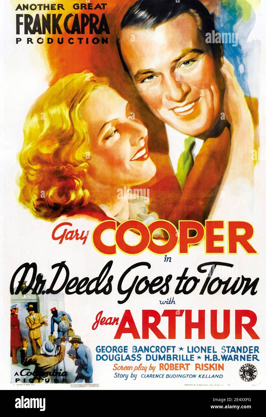 MR. DEEDS GOES TO TOWN 1936 Columbia Pictures film with Jean Arthur and Gary Coper Stock Photo