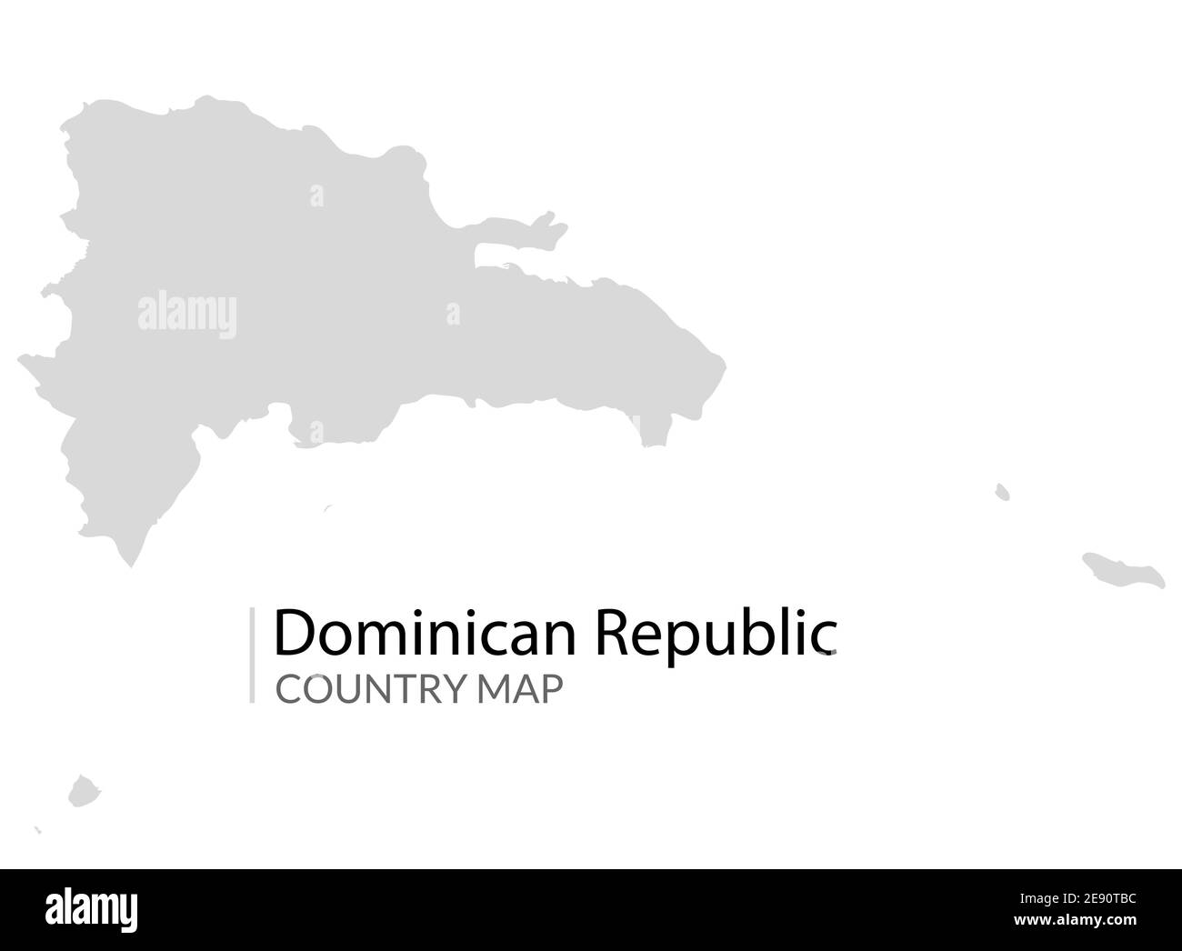 Dominican republic map vector country carribean island Stock Vector