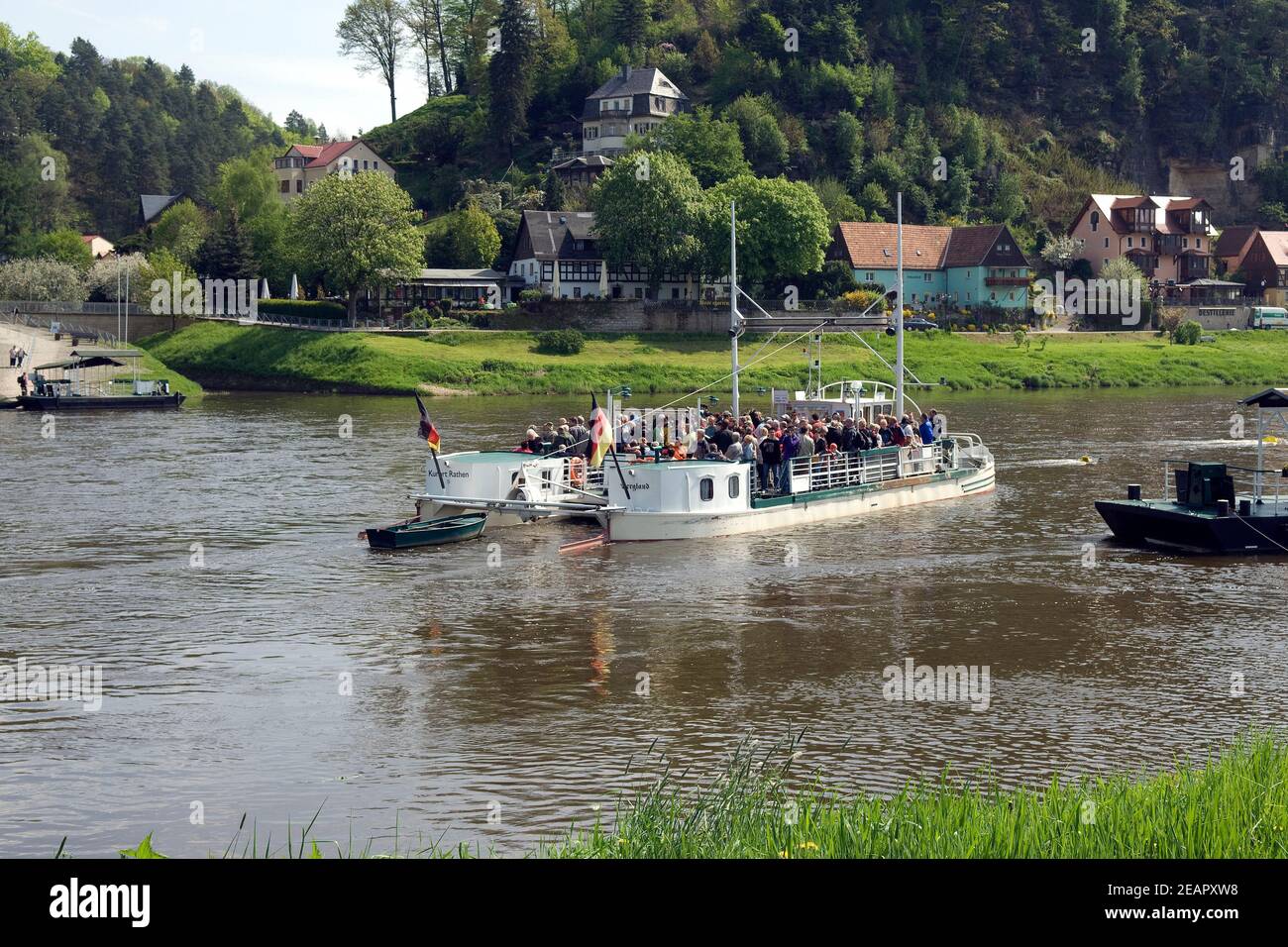 Faehre, Kurort, Rathen Stock Photo