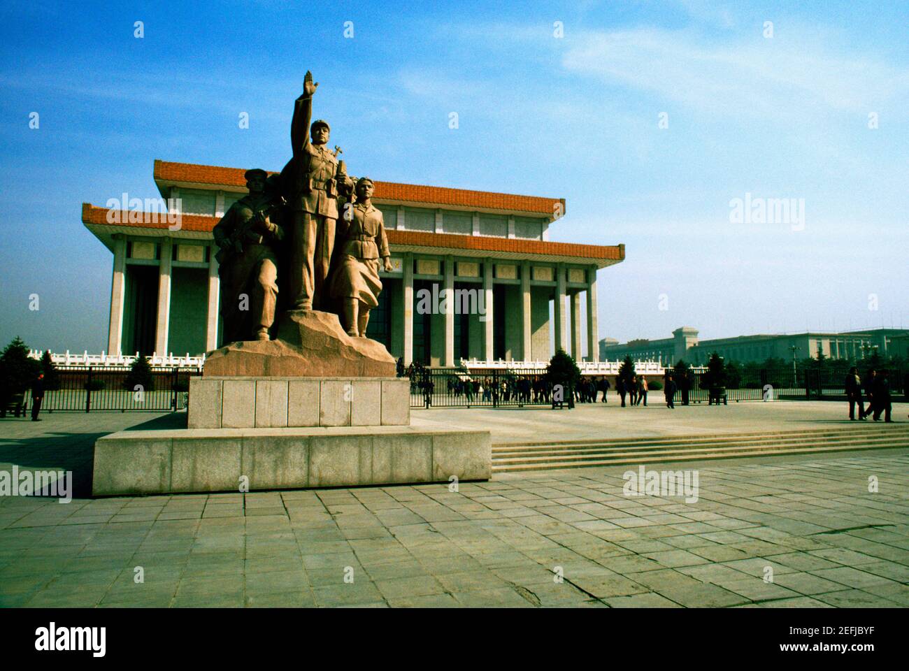 Statues in front of a building, Beijing, China Stock Photo