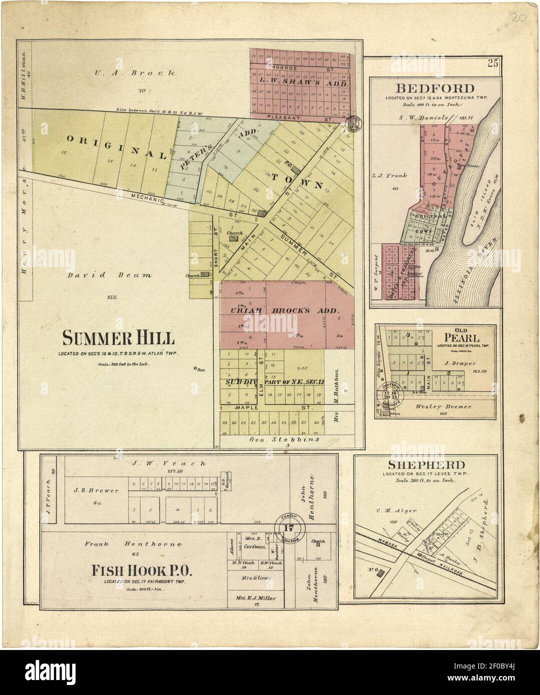 Plat book of Pike County, Illinois Stock Photo