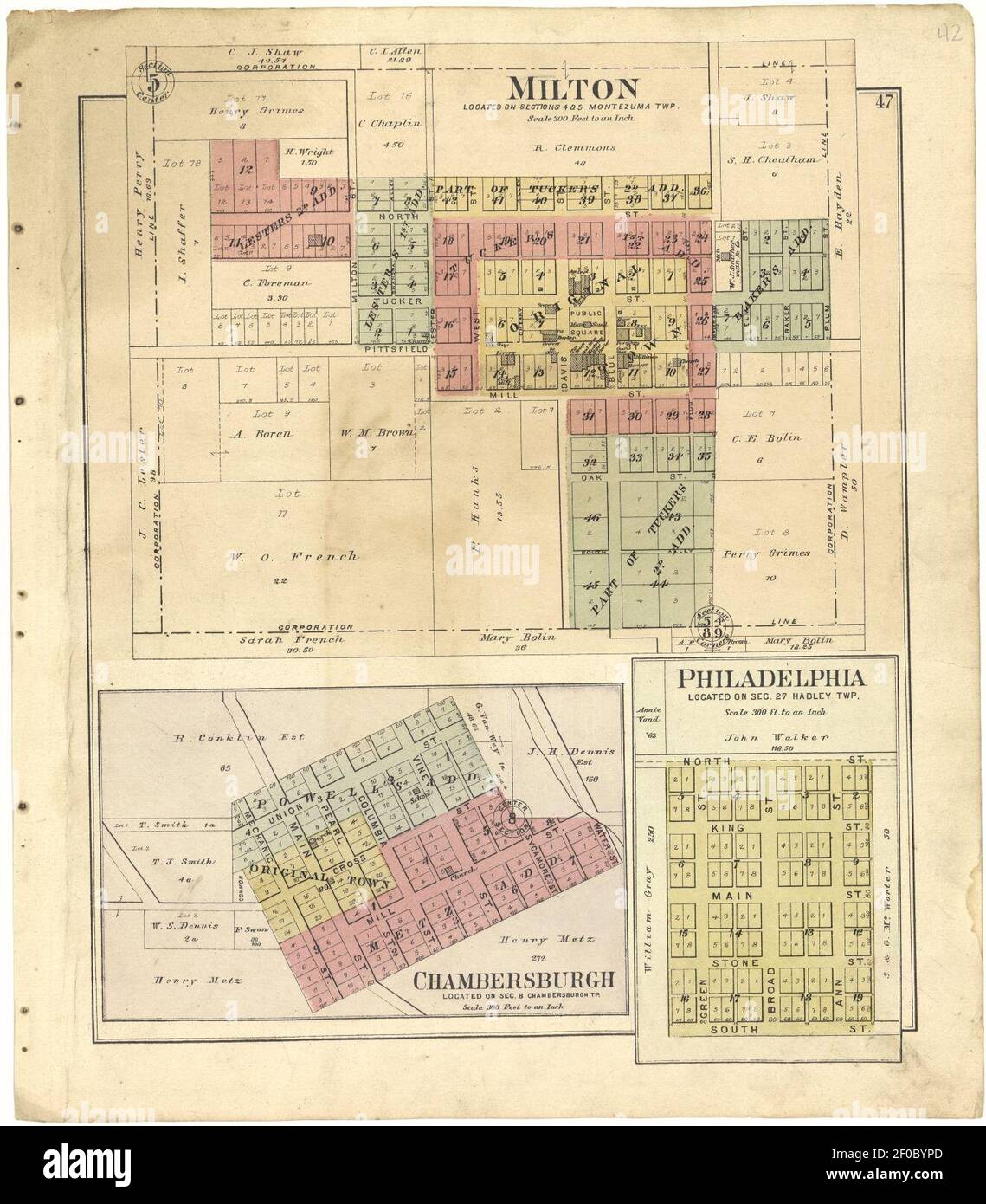 Plat book of Pike County, Illinois Stock Photo