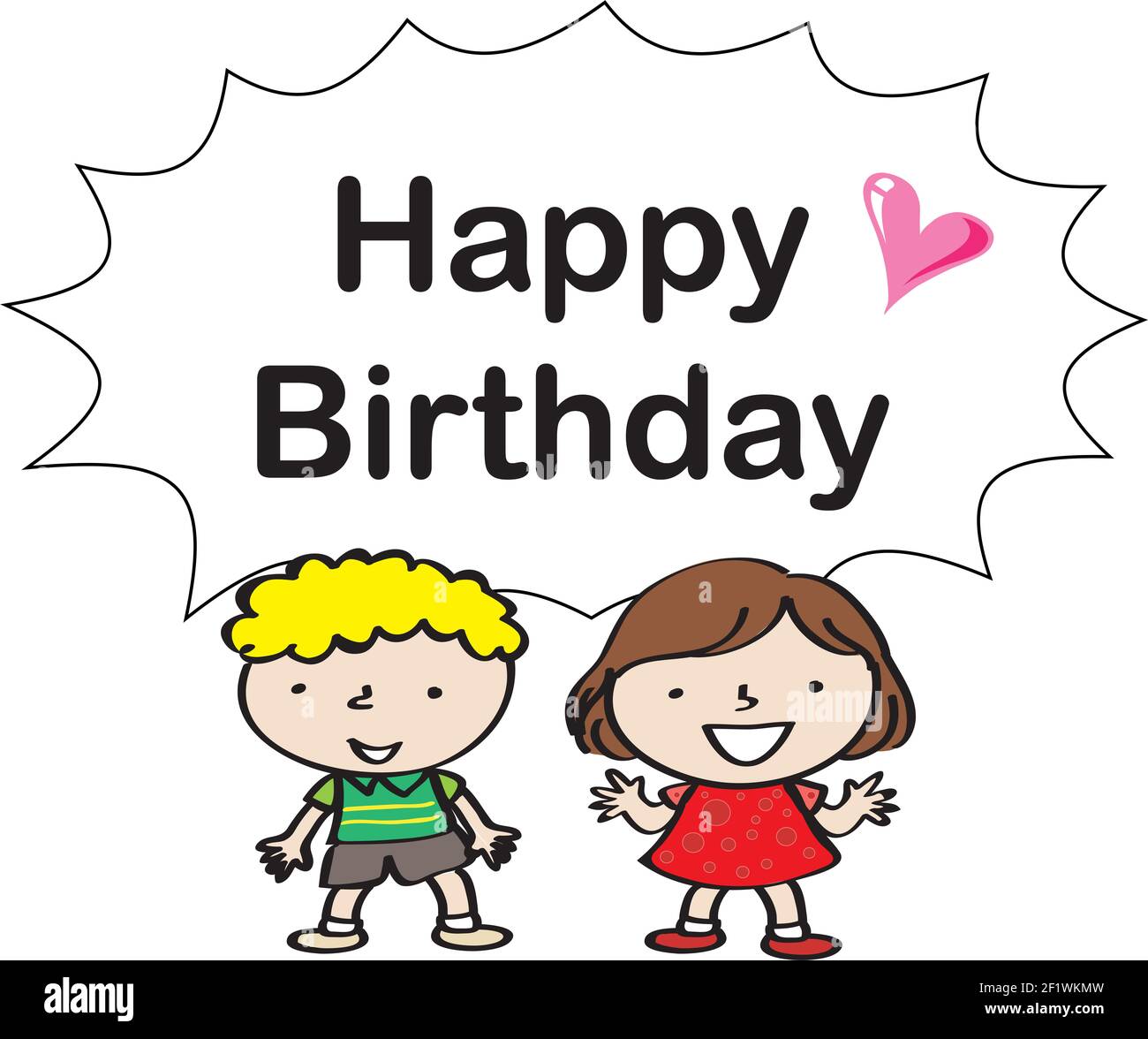 cartoon happy birthday card Stock Photo