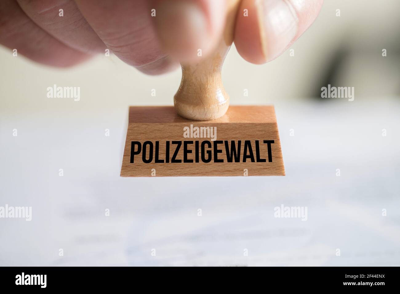 A stamp of police violence Stock Photo