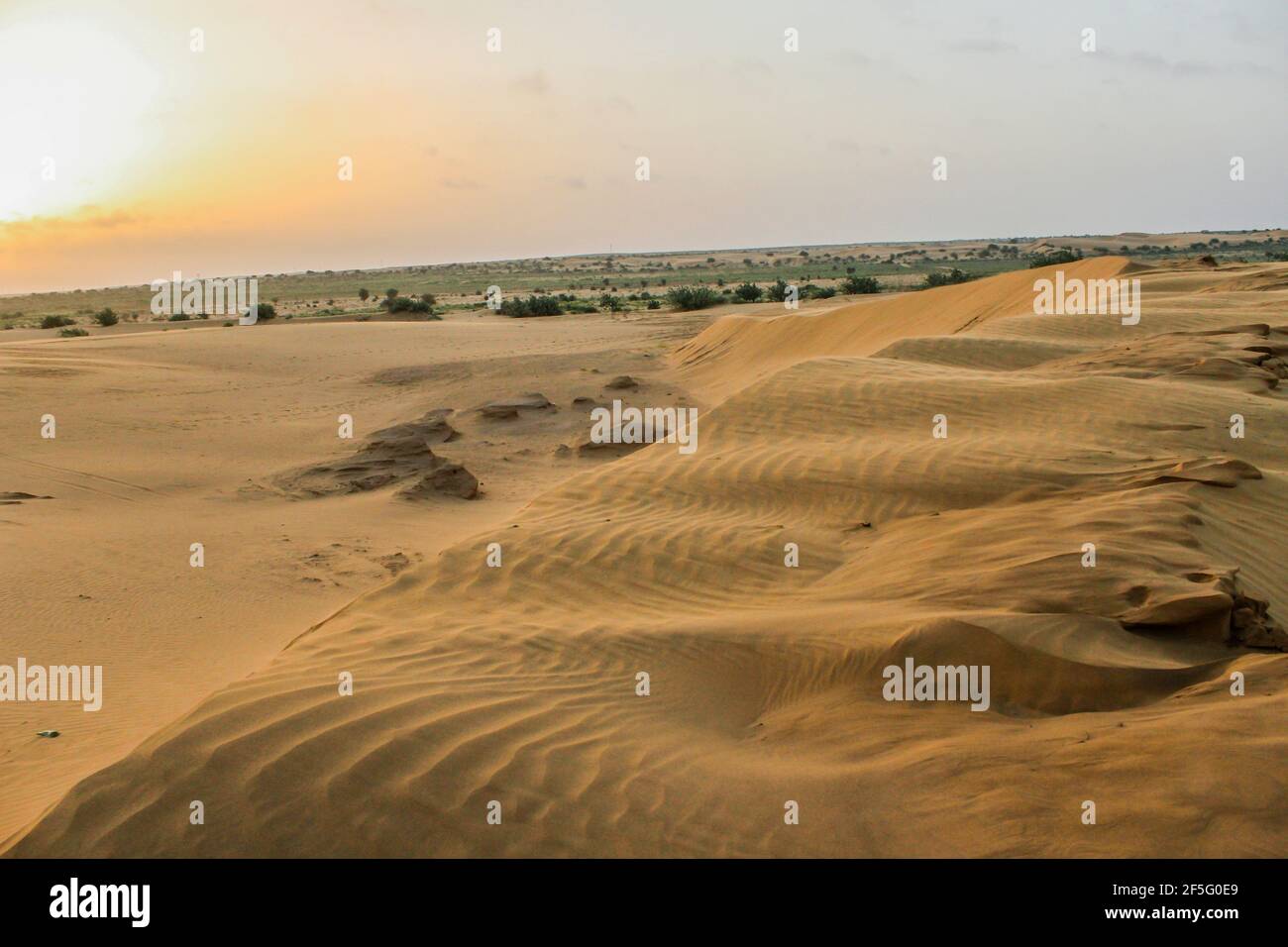 Various views of the Sam's sand dunes Stock Photo