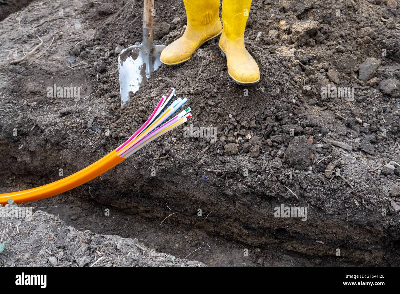 optical fiber for very high speed internet Stock Photo