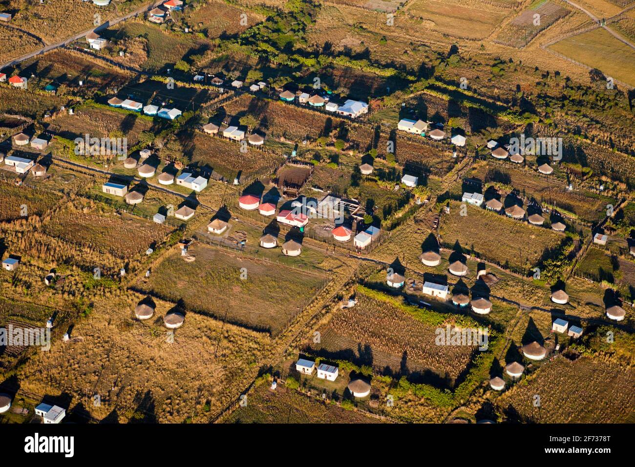 Xhosa settlement on the Wild Coast, Mbotyi, Eastern Cape, South Africa Stock Photo