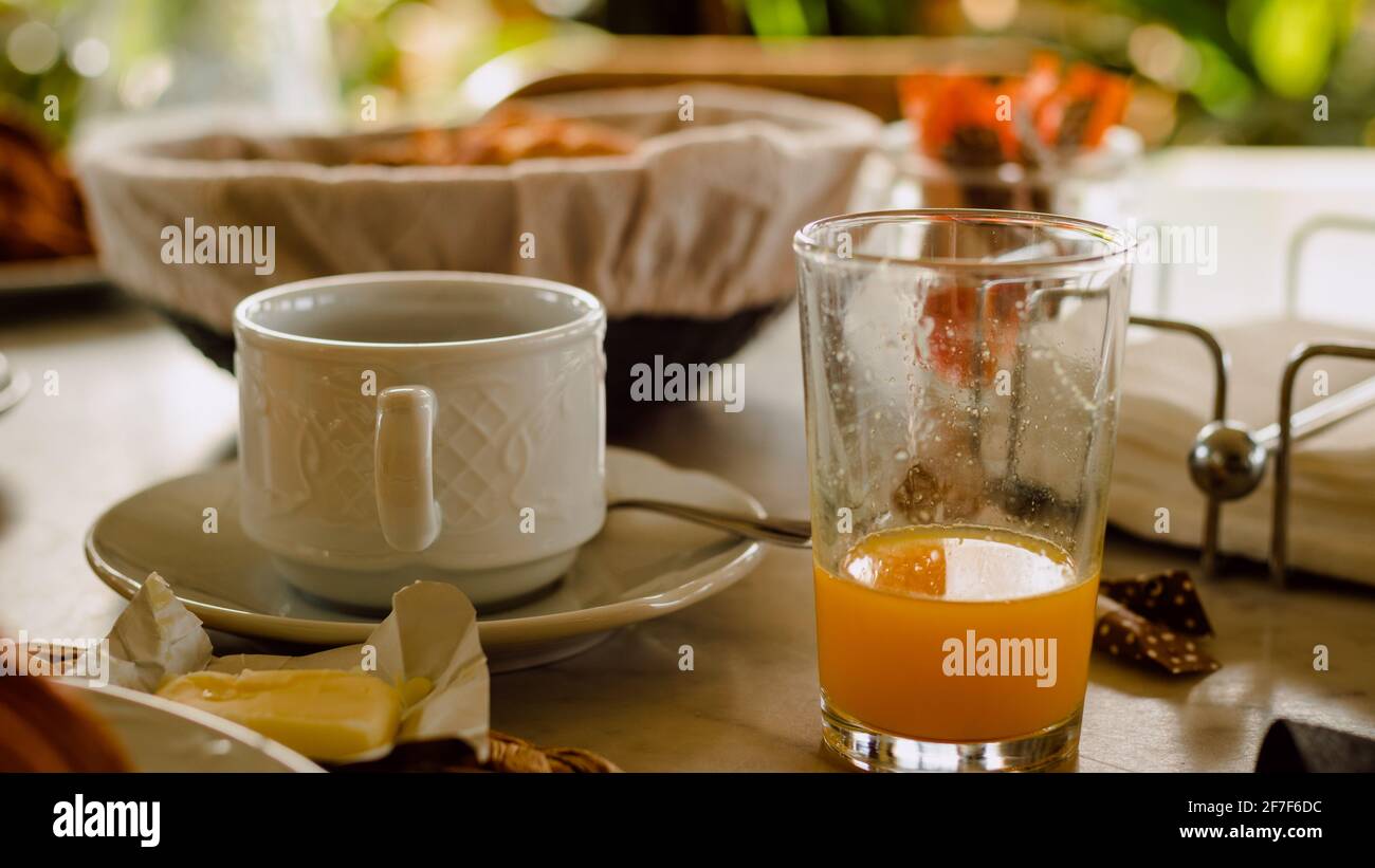 A healthy breakfast in a spanish style Stock Photo