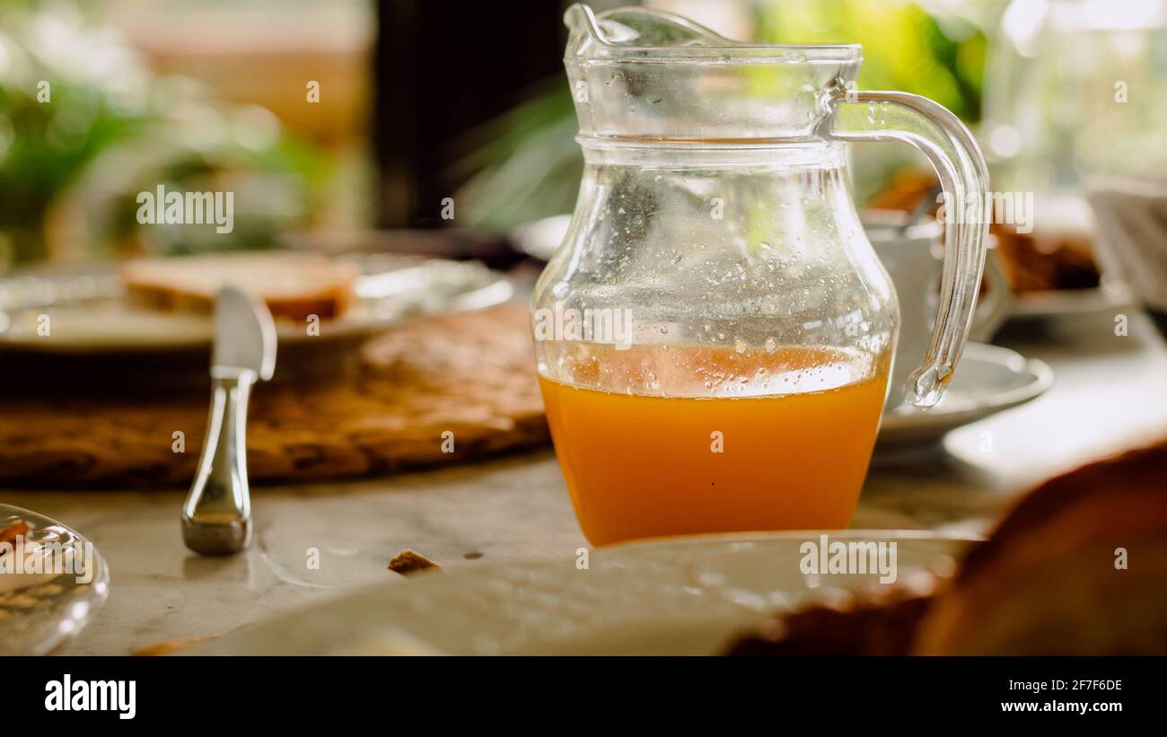 A healthy breakfast in a spanish style Stock Photo