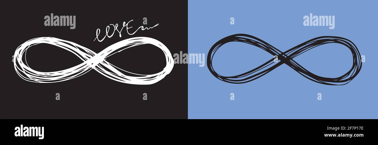 Infinity sign hand drawn illustration Stock Photo