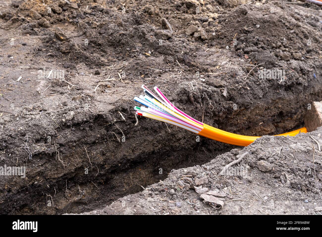 optical fiber for very high speed internet Stock Photo