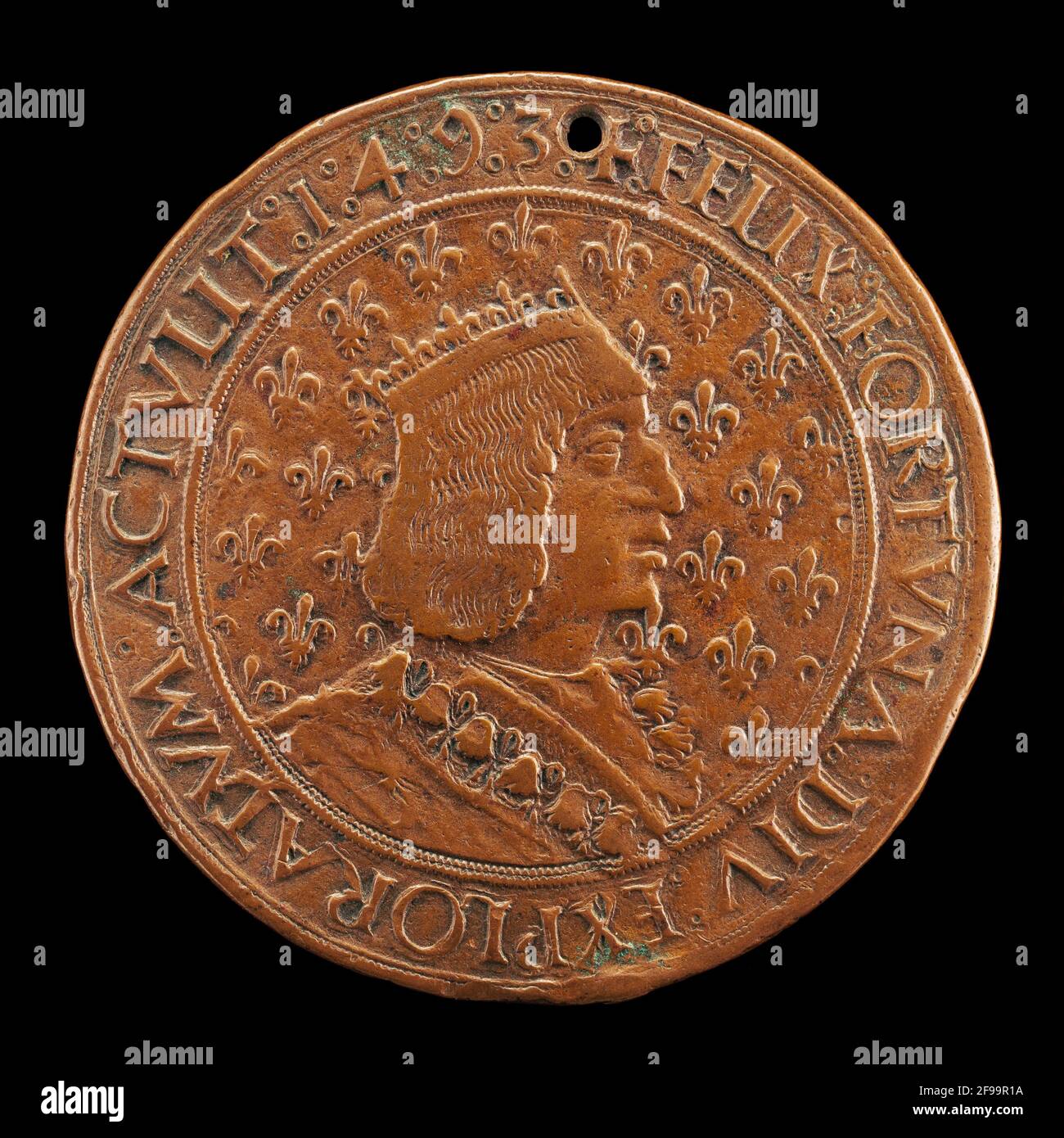 Charles VIII, 1470-1498, King of France 1483 [obverse], 1493/1494. Stock Photo