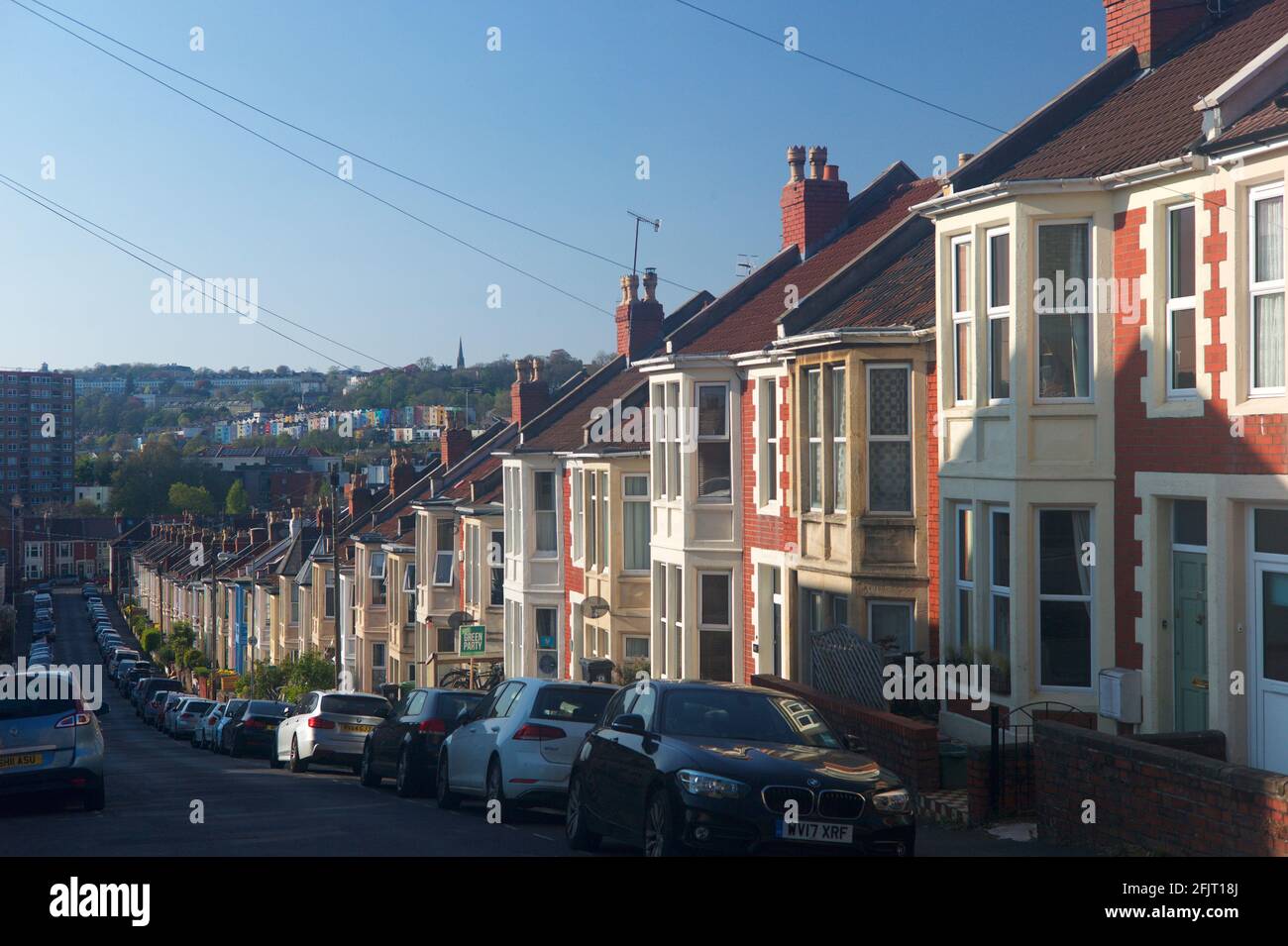 Victorian terraced houses, Bristol, UK Stock Photo